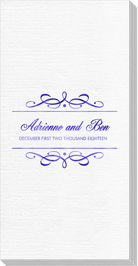 Royal Flourish Framed Names with Text Deville Guest Towels